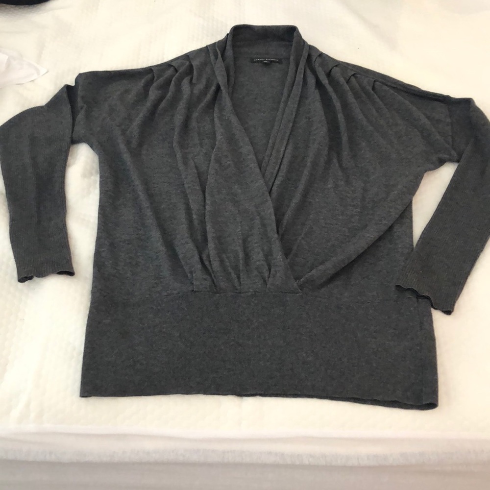 GREAT CONDITION Shawl Collar Deep V Wool Sweater
